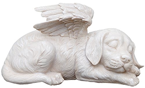 Napco 11144 Sleeping Angel Dog with Wings Garden Statue, 9.75 x 5