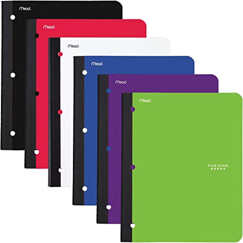 ACCO (School) Five Star Bound Notebook with Pocket, 1 Subject, College Ruled Paper, 80 Sheets, 11" x 8-1/2", Color Selected For You, 1 Count (09294)