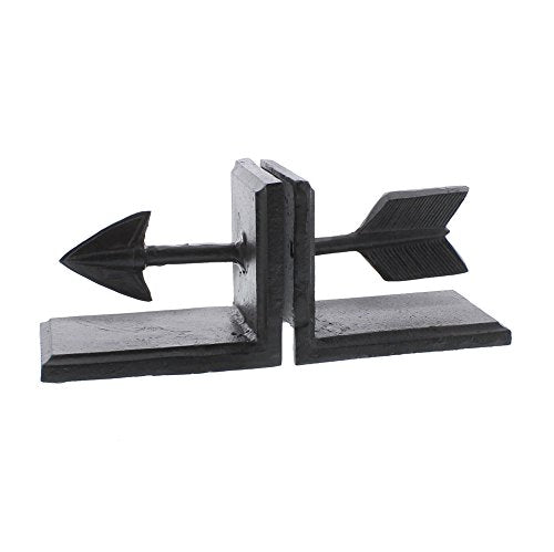 HomArt Cast Iron Arrow Book Ends - Rust