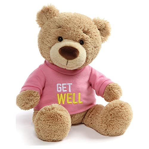 GUND Get Well T-Shirt Teddy Bear Stuffed Animal Plush, Pink, 12.5"