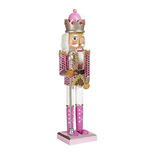 Kurt Adler 15-inch Wooden Pink Nutcracker