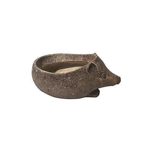 Comfy Hour Farmhouse Collection 6" Height Hedgehog Design Succulent Planter Flower Bud Pot Mini Decorative Vase, Small Plant Container, Micro Landscape, Antique Style, Rusty Effect, Polyresin