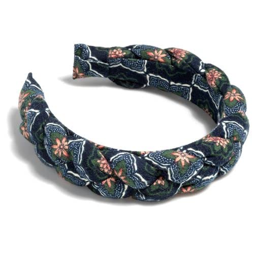 Shiraleah Braided Print Headband-Blue