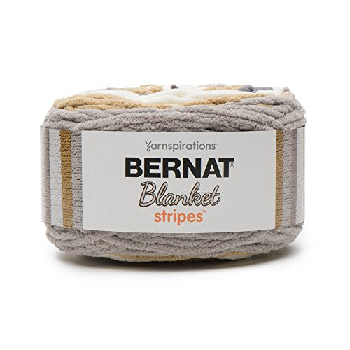 Spinrite Yarns (CA) Bernat Blanket Stripes Yarn, 10.5 oz, Foggy Shores, 1 Ball
