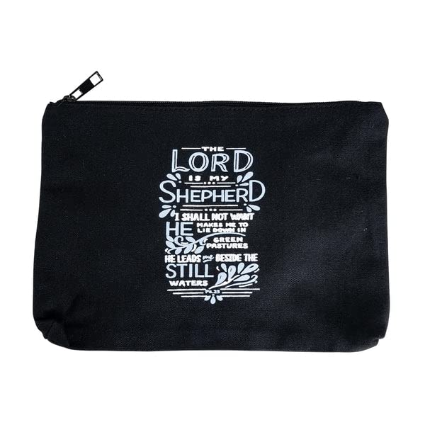 Divinity Boutique The Lord is my Shepherd Cosmetic Bag, Black