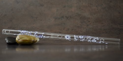 Hall Crystal Flutes 11216 - Inline Glass Piccolo in C - Blue Delft