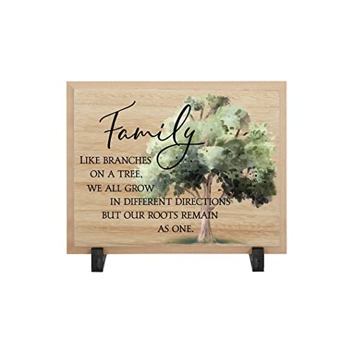 Carson Home Table Decor Plaque, 9-inch Length, Wood (Family)