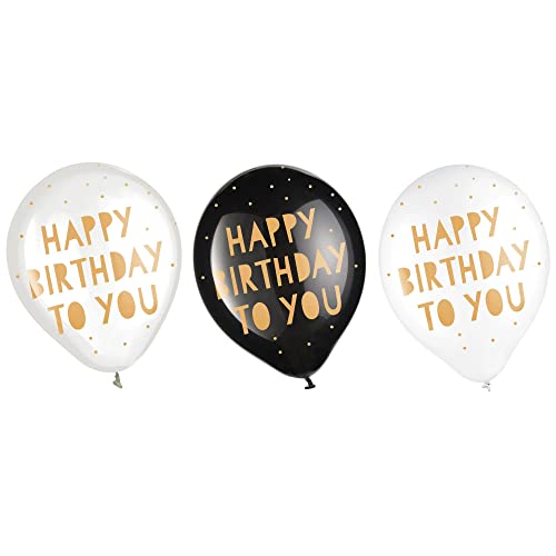 Amscan 110615"Happy Birthday" Plastic balloon Weight 5.7 oz, Tote Shaped with Confetti, Pastel