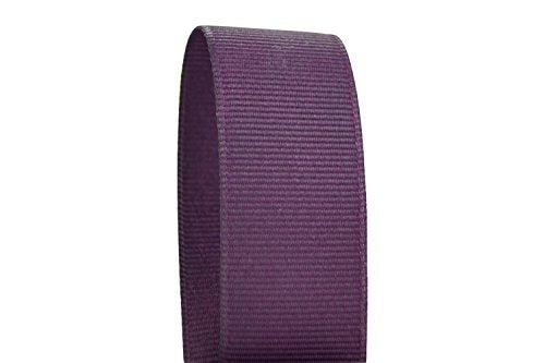 Ribbon Bazaar Solid Grosgrain Ribbon 5/8 inch Plum 50 Yards 100% Polyester