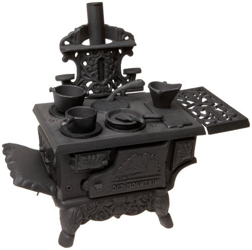 Old Mountain Black Mini Wood Cook Stove Set - 12 Inches Long With Accessories