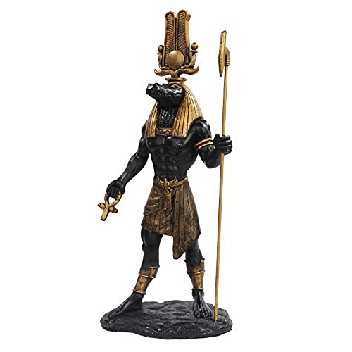 Pacific Trading PTC 11 Inch Egyptian Sobek Mythological God Resin Statue Figurine
