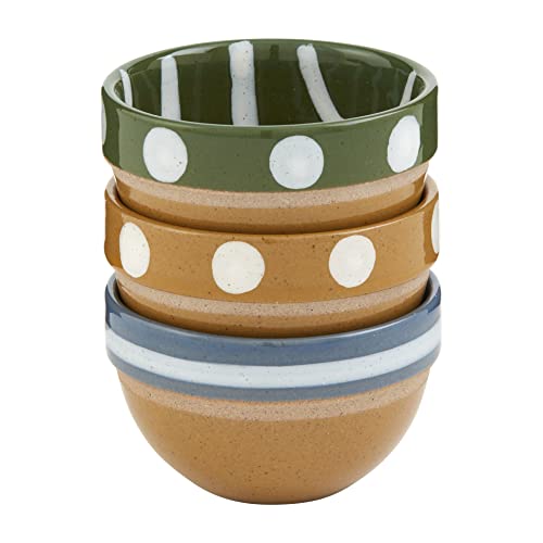 Mud Pie Dotted Ramekin Set; 2" X 3" Dia,Green