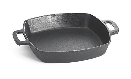 TableCraft Pre-Seasoned 10" Cast Iron Square Fry Pan | Commerical Quality for Restaurant or Home Kitchen Use