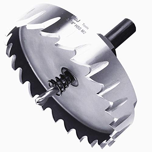 McJ Tools 3-7/8 Inch HSS M2 Drill Bit Hole Saw for Metal, Steel, Iron, Alloy, Ideal for Electricians, Plumbers, DIYs, Metal Professionals