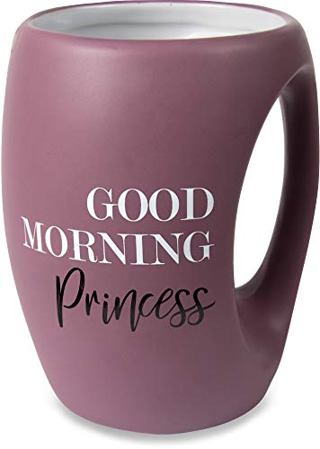 Pavilion Gift Company 10530 Purple Good Morning Princess Huggable Hand Warming 16 oz Coffee Cup Mug, 16oz