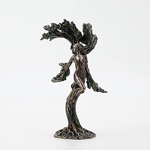 Unicorn Studio Veronese Design 9 7/8 Inch Tall The Dancing Forest Nymph Meliae Cold Cast Bronzed Resin Statue Fantasy Collectible Figurine Home Nature Spirit