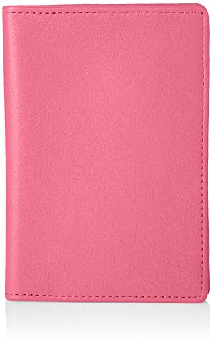 Royce Leather Passport Holder and Travel Document Organizer in Leather, Dark Pink 3, One Size
