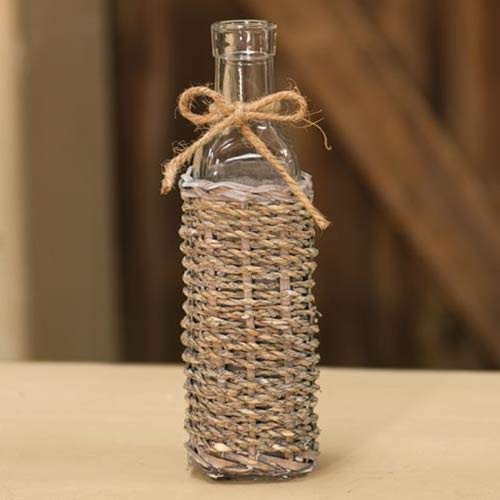 CWI Seagrass Long Neck Glass Bottle