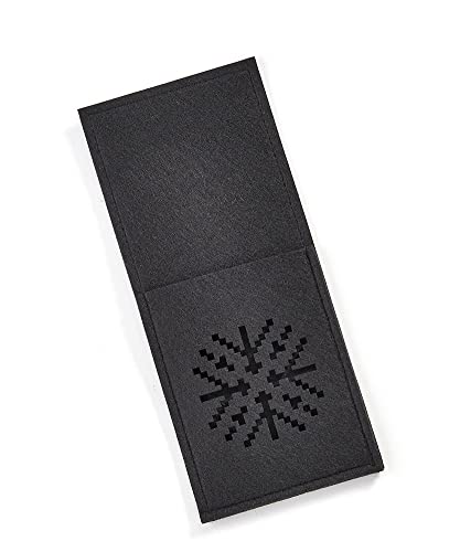 Giftcraft 681387 Christmas Utensil Holder, 3.9 inch, Polyester, Black