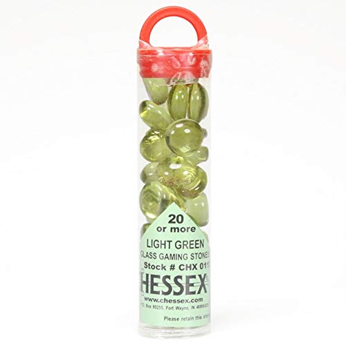 Glass Gaming Stones Chessex Light Green (25)