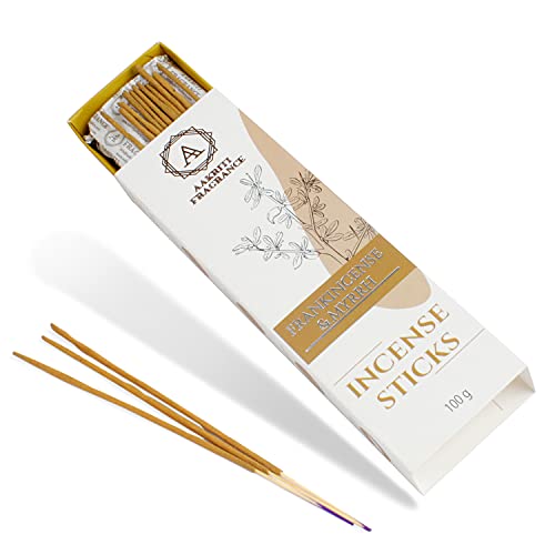 Aakriti Gallery 100 Gram Pack Natural Premium Aroma Organic Hand Rolled Masala Incense Sticks (Frankincense & Myrrh)