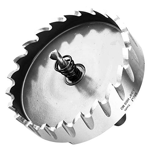 McJ Tools 3-3/8 Inch HSS M2 Drill Bit Hole Saw for Metal, Steel, Iron, Alloy, Ideal for Electricians, Plumbers, DIYs, Metal Professionals