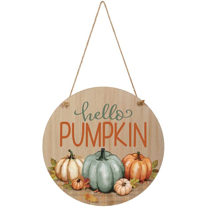 Carson Home Accents Hello Pumpkin Wall Decor, 14-inch Diameter