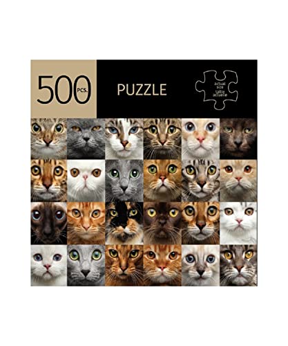 Giftcraft Cats Design Jigsaw Puzzle, 500 Pieces, 8-inch Square, Toys Games Accessories