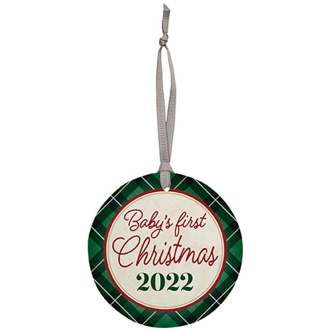 Carson Home Accents Baby's First Christmas Hanging Ornament, 3.5-inch Diameter