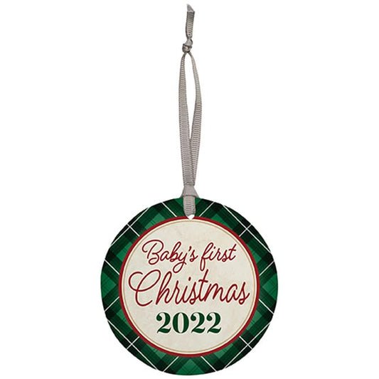 Carson Home Accents Baby's First Christmas Hanging Ornament, 3.5-inch Diameter