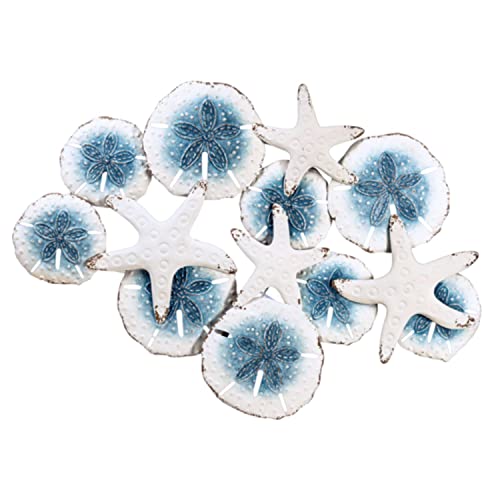 Ganz CB174141 Layered Blue Ombre Starfish and Sand Dollar Wall Decor, 35-inch Width