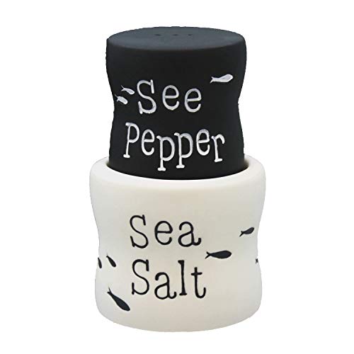 Beachcombers Sea salt 3 Inches X 3 Inches X 6 Inches See Pepper barrel Kitchen and Dining