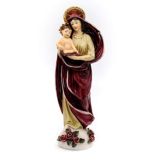 Comfy Hour The Story Of Jesus Nativity Scene Collection 8" Religious Generous Virgin Mary and Child Baby Statue, The Blessed Mother of The Immaculate Concepcion Home Madonna Figurine, Polyresin