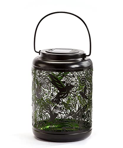 Giftcraft 717922 Hummingbird Hanging Solar Lantern, 12.2-inch Height