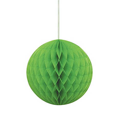 Unique Industries 8" Lime Green Tissue Paper Honeycomb Ball