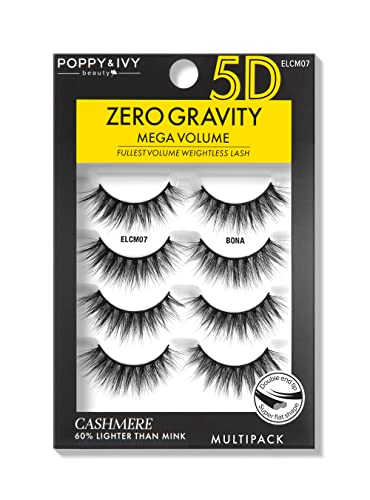 Absolute New York Poppy & Ivy Cashmere Zero Gravity Lashes Multipack (Bona)