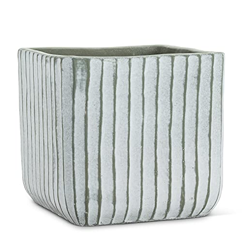 Abbott Collection  27-Ripple-LG-GRN Large Ridge Planter, Green