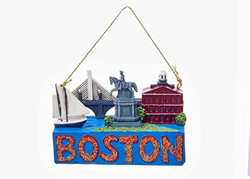 Kurt Adler 2 Inch Boston Travel Resin Ornament
