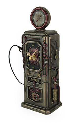 Unicorn Studio Veronese Design Steampunk Fuel Dispenser Working Clock Tower Statue