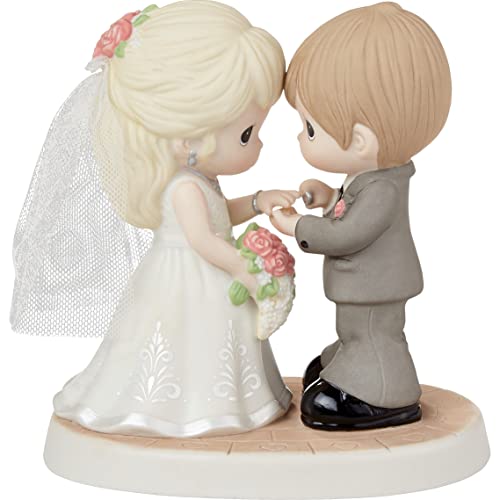 Precious Moments 222009 with This Ring, I Thee Wed Bisque Porcelain/Fabric Figurine