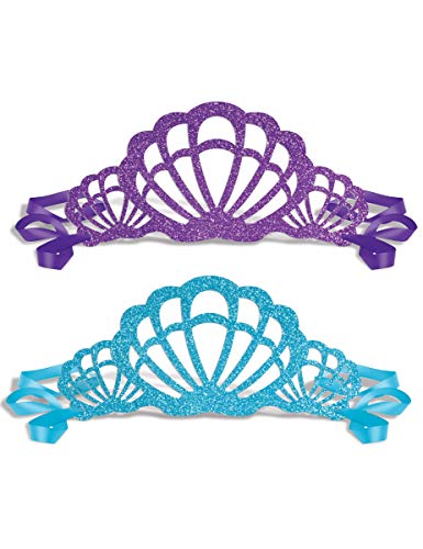 Beistle Glitter Mermaid Shell Tiara (6 Pcs) - 1 Pack