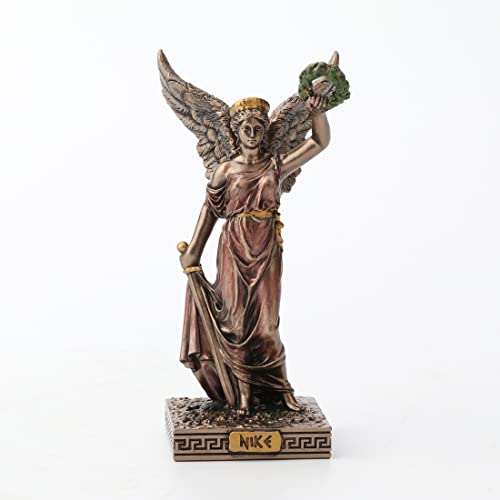 Unicorn Studio Veronese Design Nike Greek Goddess of Victory Resin Miniature Handpainted Bronze Finish