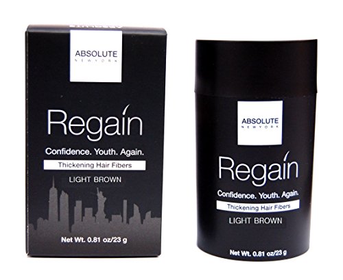 Absolute New York Regain Hair Fibers By Absolute 0.81Oz / 23G (Light Brown)