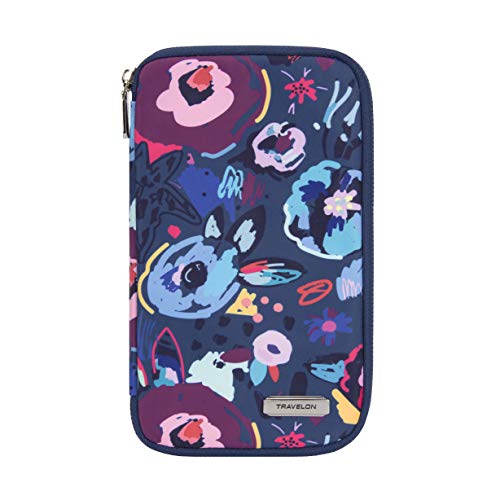 Travelon: RFID Blocking Family Passport Zip Wallet - Mod Floral