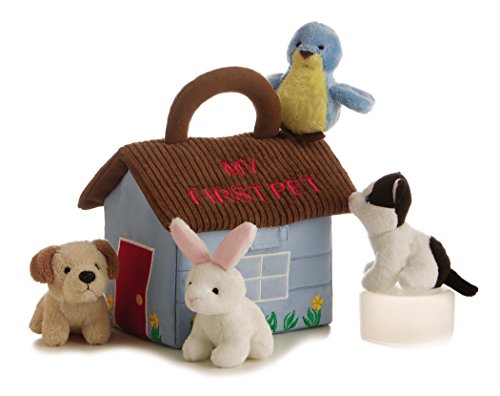 Aurora ebba My First Pet Carrier, Plush Animals with Sound