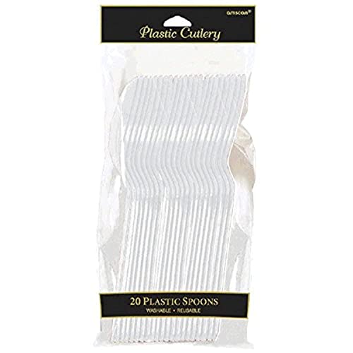 Amscan Clear 4547.86 Plastic Spoons, 20ct, 20 pieces