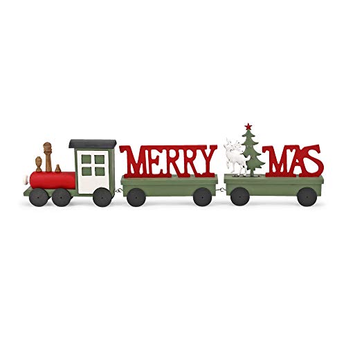 Melrose 83078 Train with Merry Sign, 30-inch Length, MDF