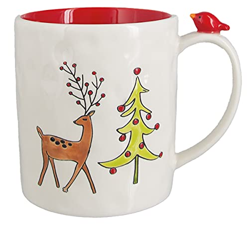 Lang Whimsy Deer 14 OZ Decorative (D2) Mug, Large, Multi