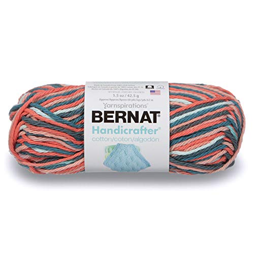 Spinrite Yarns (CA) Bernat Handicrafter Cotton Yarn, Coral Seas Ombre