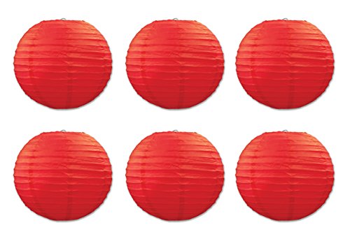 Beistle Paper Lanterns, 9.5", Red